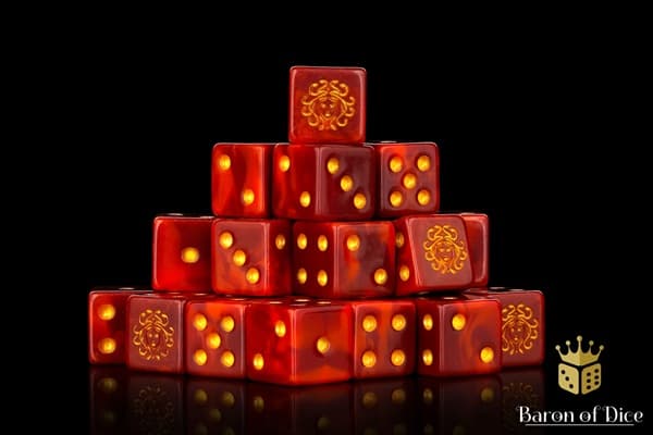 Dice - Terningesæt - 25 terninger - Baron of Dice: D6 (6-Sidet) - Daughters of Medusa (Square Corners)