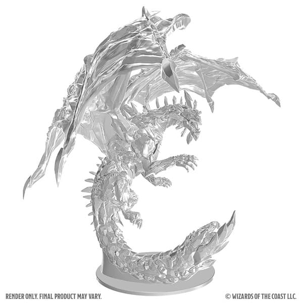 D&D Dungeons & Dragons - Nolzur's Marvelous Miniatures: Adult Amethyst Dragon #WZK90864