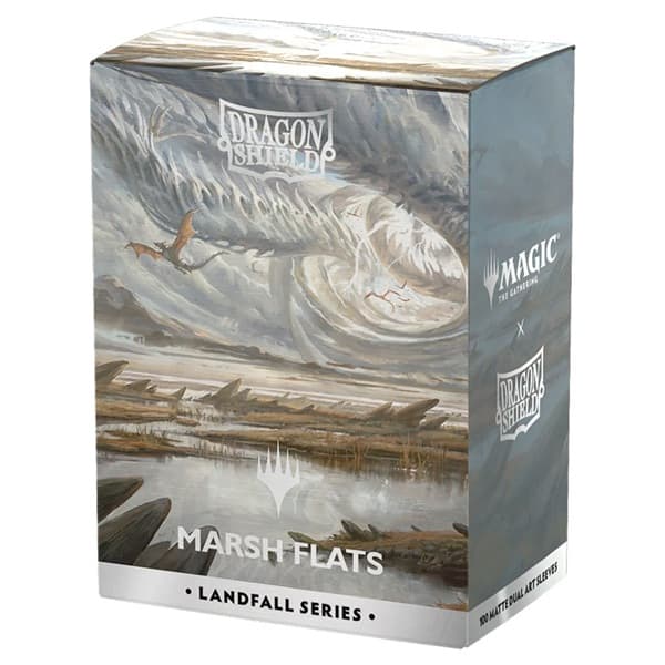 Dragon Shield Deck Protectors - License Sleeves: Magic: The Gathering - Landfall Series: Marsh Flats - 100 lommer - Dragonshield - Sleeves #AT-16505