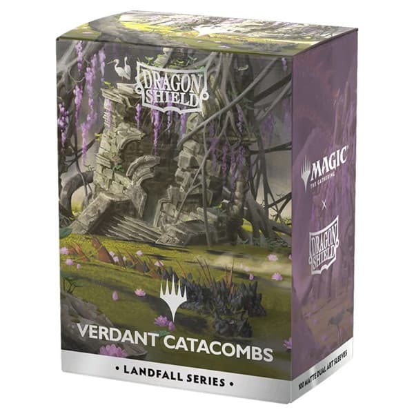Dragon Shield Deck Protectors - License Sleeves: Magic: The Gathering - Landfall Series: Verdant Catacomb - 100 lommer - Dragonshield - Sleeves #AT-16504