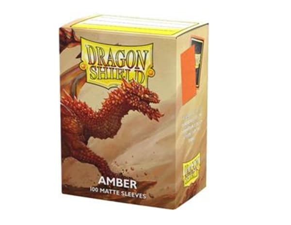 Dragon Shield Deck Protectors - Matte Sleeves: Amber - 100 lommer - Dragonshield - Sleeves #AT-11059