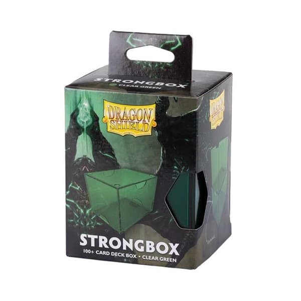 Dragon Shield Strongbox (Gaming Deck Box) - Clear Green (Grøn) - Holder 100+ kort - Dragonshield #AT-19006