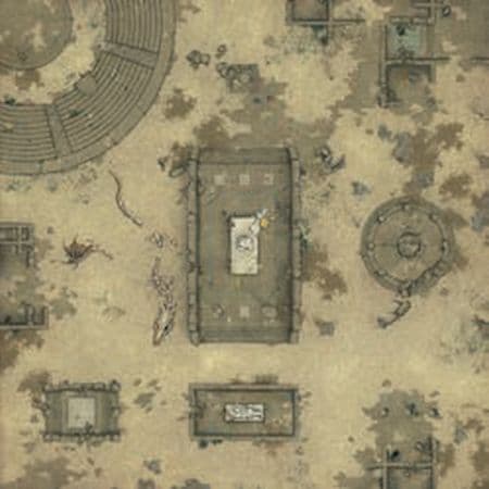 Don't Panic Games: Drakerys - Gaming Mat/Playmat - B: Ancient City - 90cm x 90cm