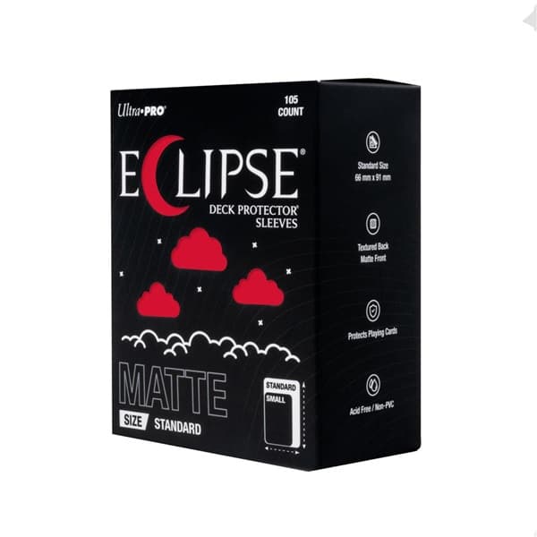 105 lommer - Ultra Pro - Eclipse Matte (2026): Apple Red (Rød) (Top kvalitet) - Pro-Matte/Non-Glare - Professional Sleeves #16684