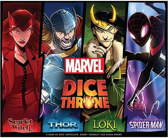 Marvel Dice Throne: 4-Hero Box (Scarlet Witch, Thor, Loki, Miles Morales/Spider-Man)