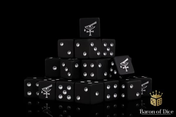 Dice - Terningesæt - 25 terninger - Baron of Dice: D6 (6-Sidet) - Eye of Isha (Square Corners)