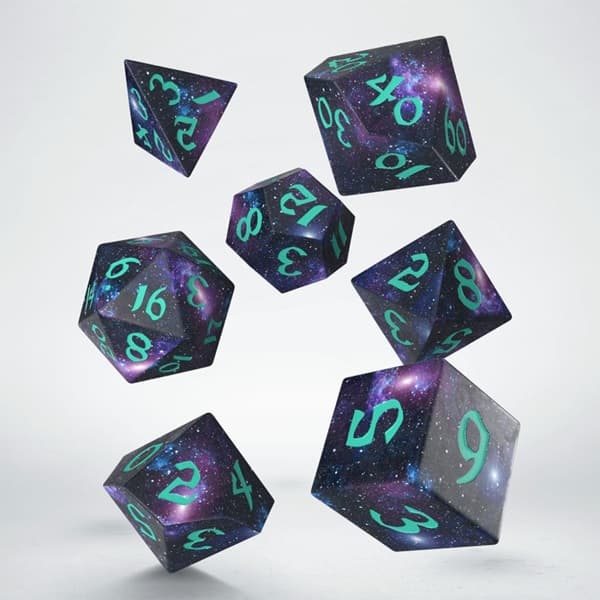 Dice - Terningesæt - 7 terninger - Full Art: Stardust Dice Set