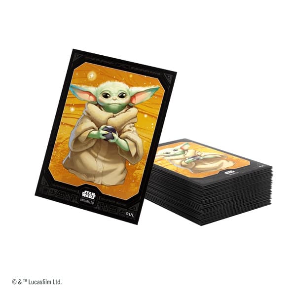 Gamegenic - Star Wars: Unlimited - Legends of the Force - Premium Art Sleeves - Grogu (60+1 Kortlommer)