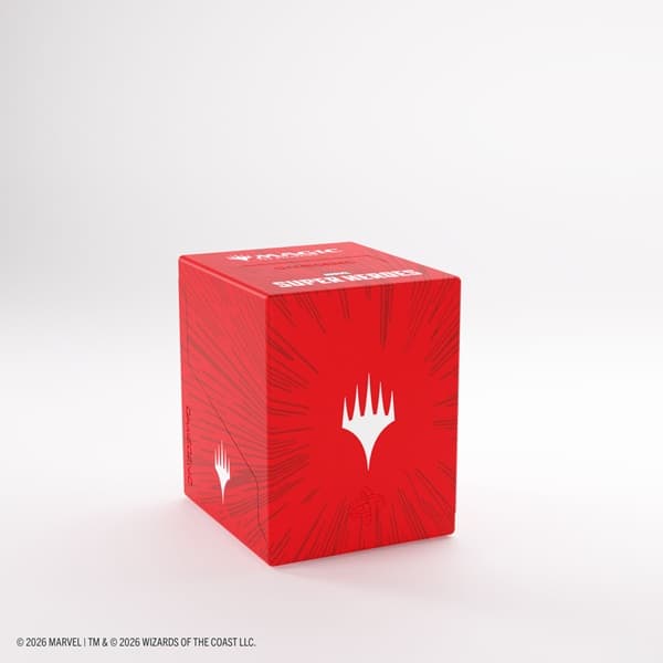 Gamegenic - Deck Box: Magic: The Gathering - Marvel Super Heroes - Bastion 100+ XL - Comic Burst Red