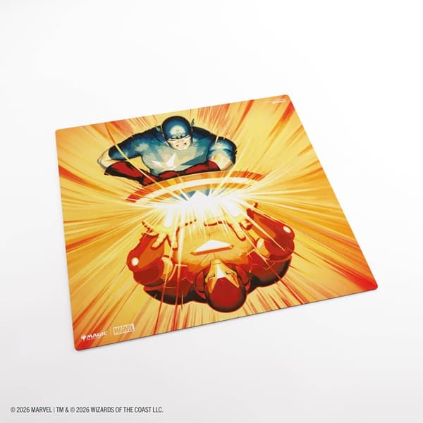 Gamegenic - Spillemåtte: Magic: The Gathering - Marvel Super Heroes Prime 2-Player Playmat - Iron Man/Captain America