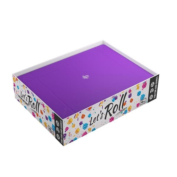 Gamegenic - Magnetic Dice Tray - Rectangular: Black/Purple