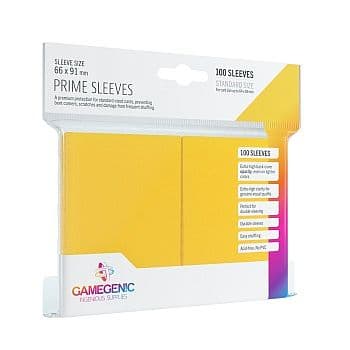 Gamegenic - Prime Sleeves: Yellow (Gul) (100 Kortlommer)