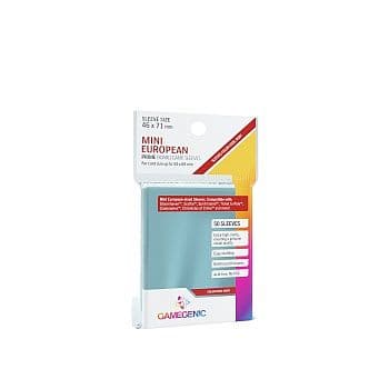 Gamegenic - Prime Mini European-Sized Sleeves: 46 x 71 mm - Clear (Transparent) (50 Kortlommer)