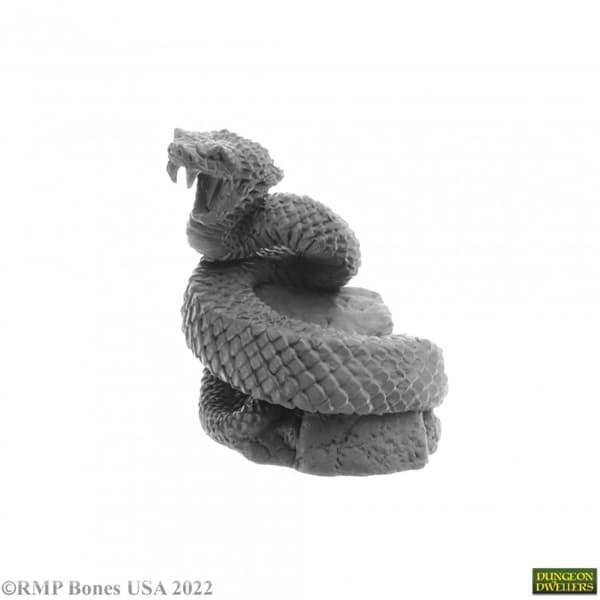 Reaper Bones USA Dungeon Dwellers: Giant Snake (44078) - Plastic Miniature