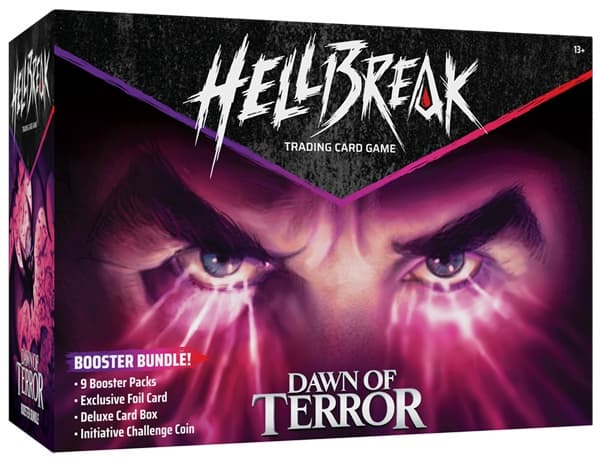 Hellbreak TCG: Dawn of Terror - Collector's Bundle (Fat Pack) - 9 Play Boosters, Storage Box, Promokort, Collectible Initiative Coin