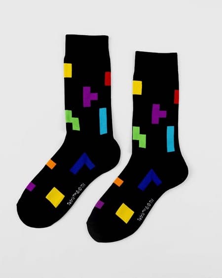 Tetris - Tetriminos Pattern - Socks