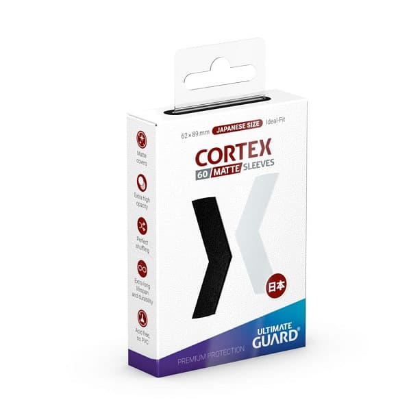 Ultimate Guard - Cortex Sleeves (Kortlommer) - Japanese Size Matte Black (Sort) (60 Sleeves)