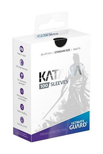 Ultimate Guard - Katana Sleeves (Kortlommer) - Standard Size Black (100 Sleeves)
