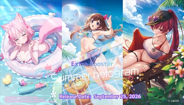Hololive Official Card Game (OCG/TCG): Set 01 - Summer Hologram - Extra Booster Display (Box med 8 Pakker)