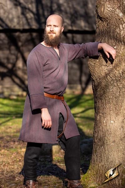 Woodland Tunic - Burgundy Grey - Large - Epic Armoury - Live Rollespil