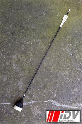 LARP Arrow - Flat Head - Black/White - Sleeved - 76cm