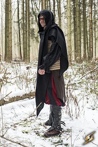 Cowl Altair - Epic Black - One Size - Epic Armoury - Live Rollespil
