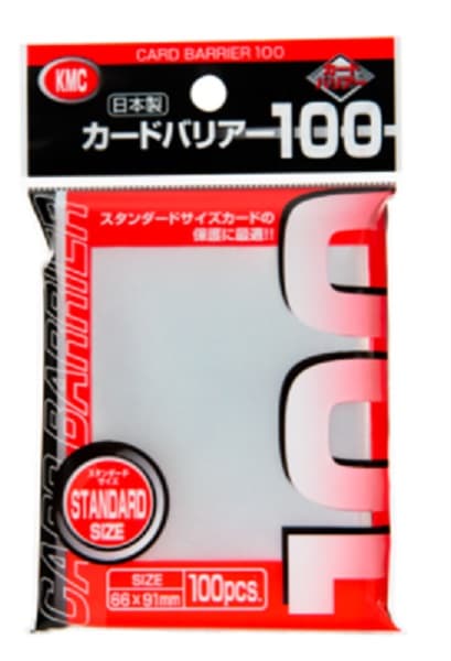 100 lommer - KMC Clear (Gennemsigtige) - Card Barrier Sleeves (66x91mm)