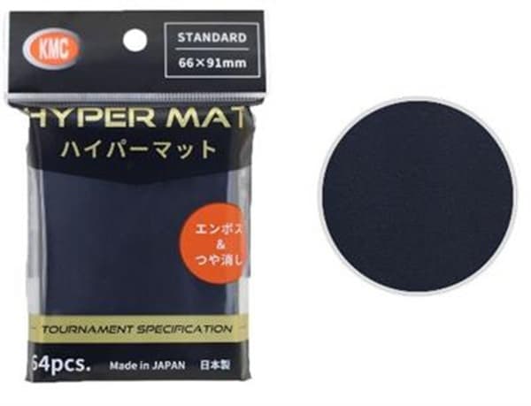 64 lommer! KMC - Hyper Mat Black - Standard Sleeves (66x91mm)
