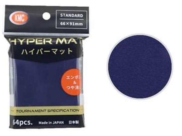 64 lommer! KMC - Hyper Mat Blue - Standard Sleeves (66x91mm)