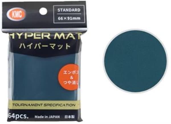 64 lommer! KMC - Hyper Mat Green - Standard Sleeves (66x91mm)