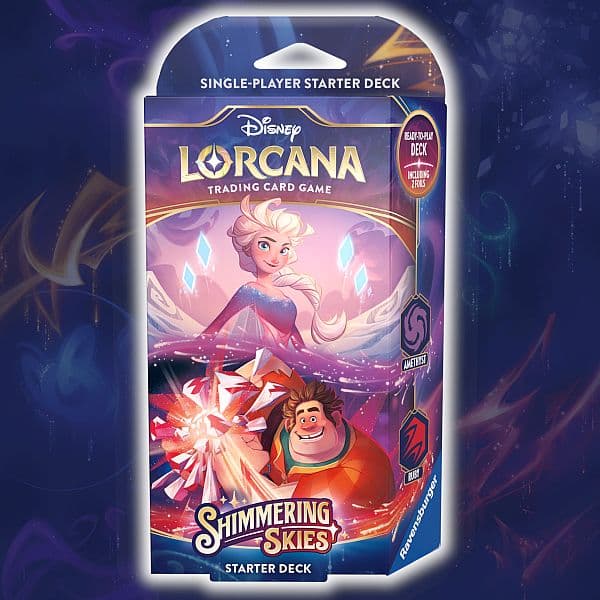 Disney Lorcana TCG: Set 5 - Shimmering Skies - Starter Deck: Amethyst/Ruby (Elsa & Ralph)