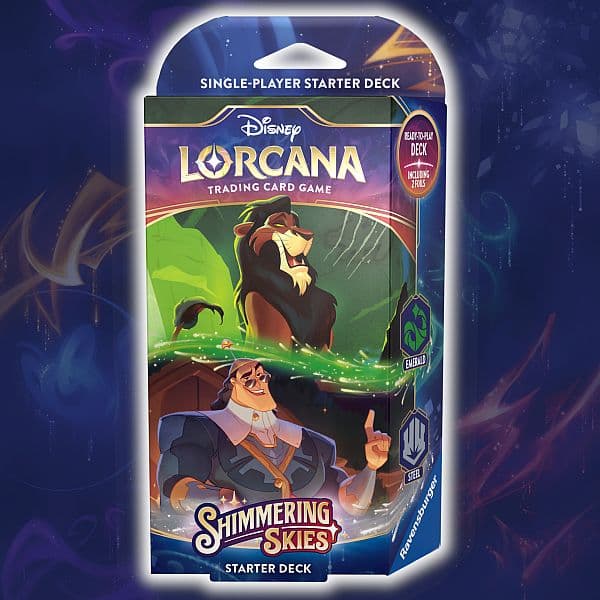Disney Lorcana TCG: Set 5 - Shimmering Skies - Starter Deck: Emerald/Steel (Scar & Kronk)