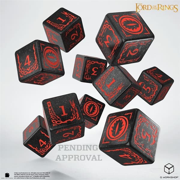 Dice - Terningesæt - 10 Terninger - 6 sidet (D6) - The Lord of the Rings: Mordor