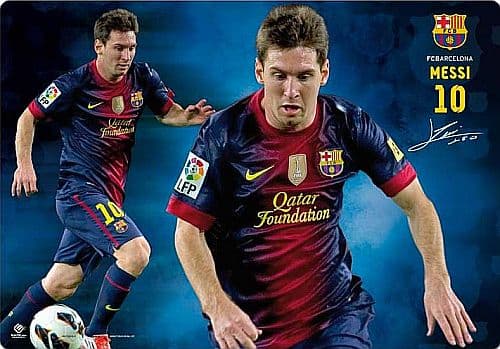 ! Super Udsalg Desk Mat/Hård Bordmåtte/Bordskåner - Lionel Messi - 34,5x49,5 cm