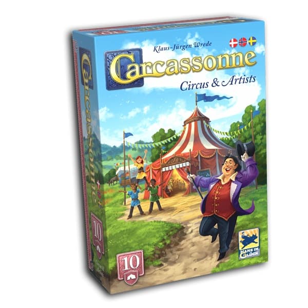 Carcassonne (Dansk) - Udvidelse 10: Circus and Artists (2025)
