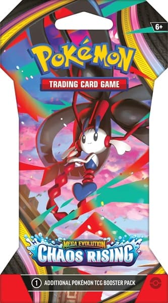 Pokemon Booster Pakke - ME04 - Mega Evolution: Chaos Rising Sleeved Booster Pack ("Cardboard / Pap Blister")