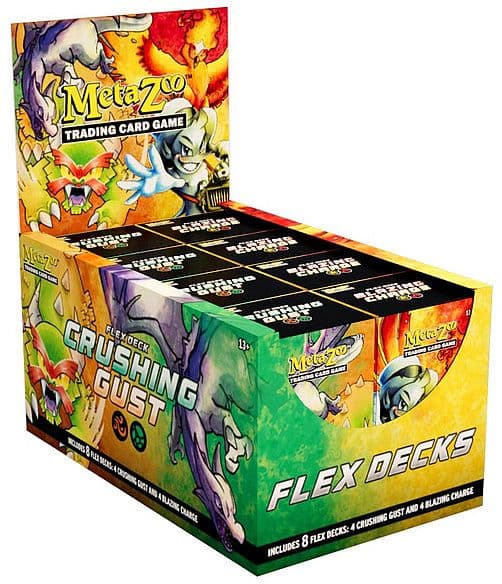 MetaZoo TCG (2025): Flex Decks Wave 1 - Crushing Gust & Blazing Charge (8 Decks, 24 Booster Packs)