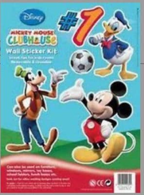 Disney: Mickey Mouse 'Removable & Reusable' Wall Stickers/Væg-Klistermærker