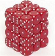 Dice - Terningesæt - 36 stk. 6 sidet (D6) - Opaque - Red / White