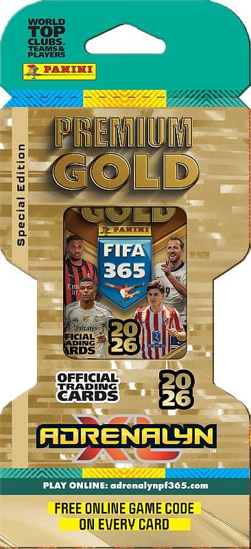 Panini Adrenalyn XL: FIFA 365 2026 Special Edition - Premium Gold Blister Pakke - Booster Pack