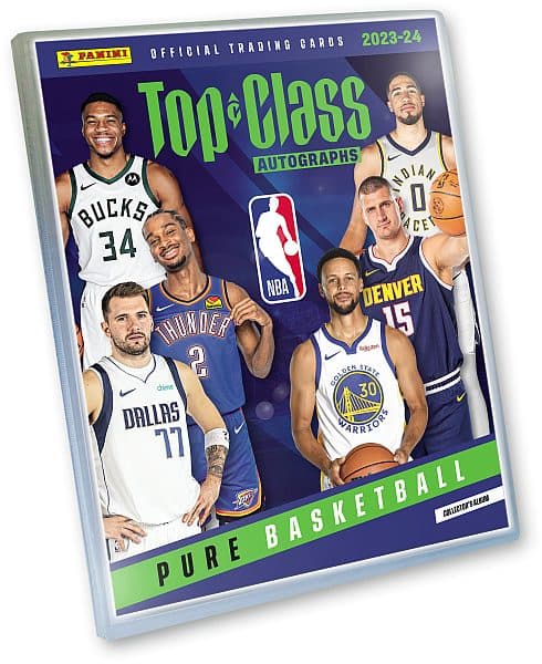 Panini NBA Top Class 2024 (Basketball) - Startersæt - Mappe, 2 Holo Giants & 2 Boosters