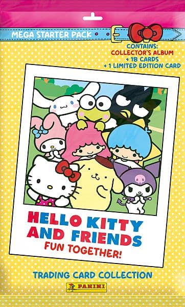 Panini Hello Kitty & Friends Trading Card Collection: Fun Together - Starter Set (Album + 3 Boosters + Limited Edition)