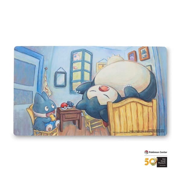 Pokemon Spillemåtte (Playmat) - Pokémon Center x Van Gogh Museum: Munchlax & Snorlax Inspired By The Bedroom