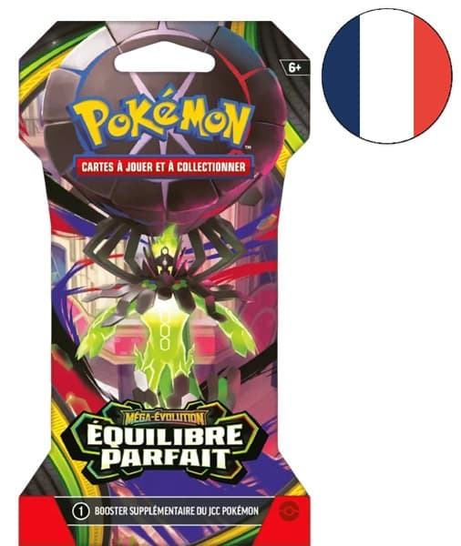 Pokemon Booster Pakke FRANSK/FRENCH - ME03 - Mega Evolution: Perfect Order Sleeved Booster Pack ("Cardboard / Pap Blister")