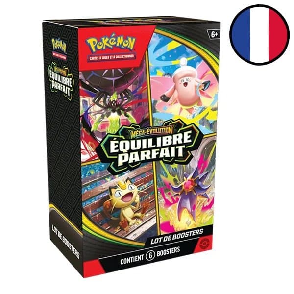 Pokemon Booster Pakke FRANSK/FRENCH - ME03 - Mega Evolution: Perfect Order Booster Pack Bundle (Box med 6 Boosters)