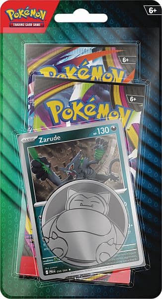 Pokemon Blister Pack - 2-Pack Zarude Blister (Slim): 2 Booster Pakker + Promo & Pokemon Mønt