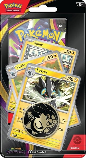 Pokemon Blister Pack - 1-Pack Premium Checklane Blister: 1 Mega Evolution: Pitch Black Booster Pakke + Luxray Line Promos & Mønt