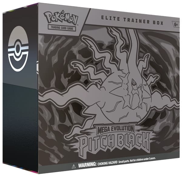 Pokemon Mega Evolution: Pitch Black - Elite Trainer Box (Mega Darkrai/Zarude) - Boks med 9 Boosters, Promokort & Tilbehør