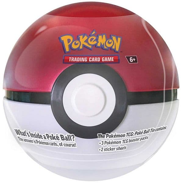Pokemon Pokeball Tin (2025) - 3 Boosters + Stickers