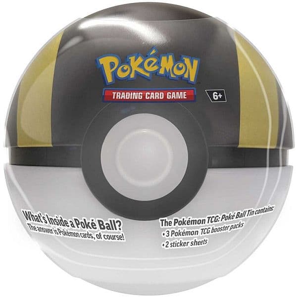 Pokemon Ultra Ball Tin (2025) - 3 Boosters + Stickers